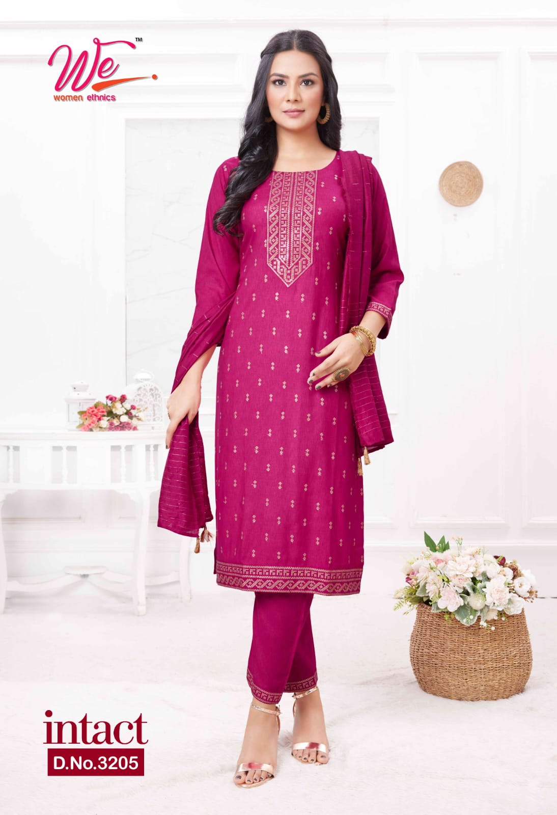 Wanna Intact Designer Rayon Readymade Suits Catalog
